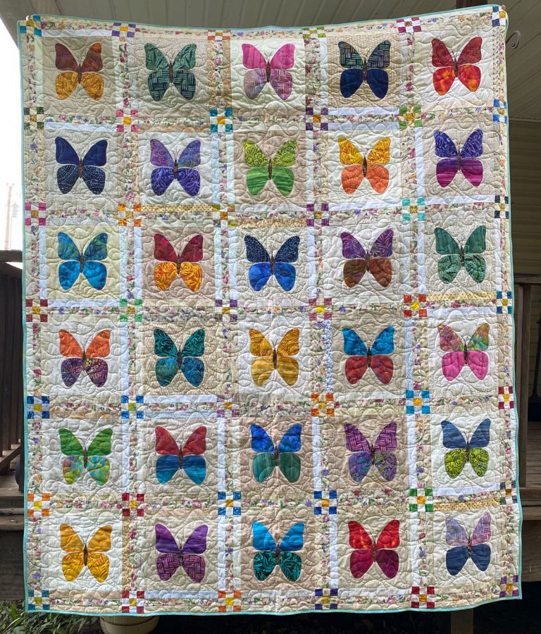 Butterflies quilt Lissylaine