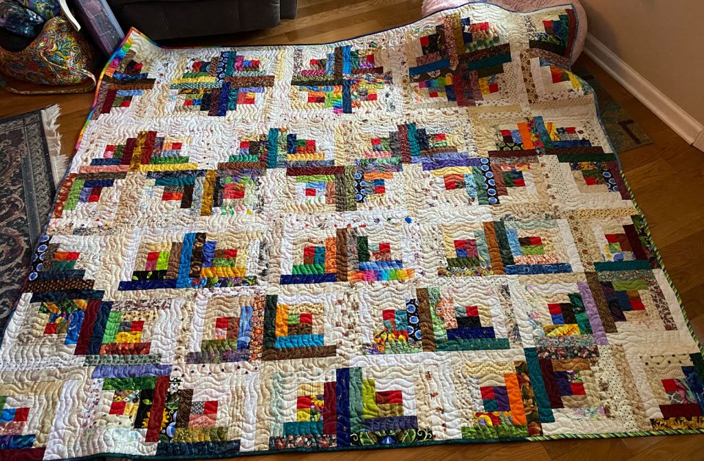 Larry's Log Cabin quilt