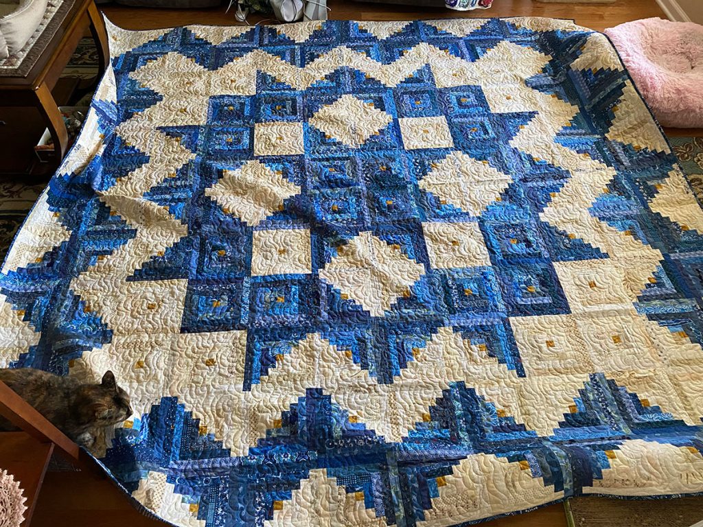 Broken Star Log Cabin quilt