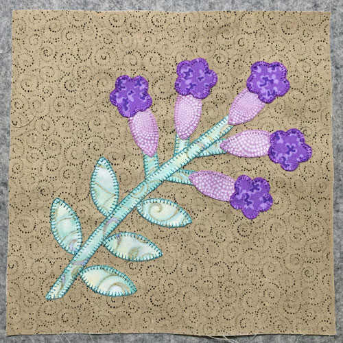 Appliqued block 12